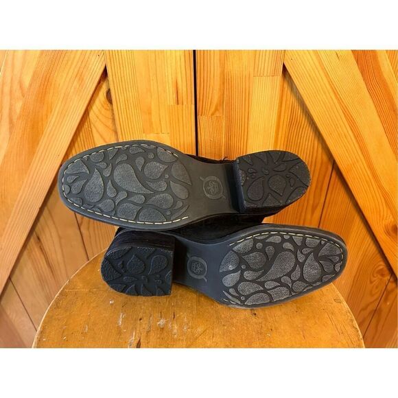 Born Morocco Bootie Black Distressed Leather Zip Ankle Boot Size US 6 - Picture 6 of 7